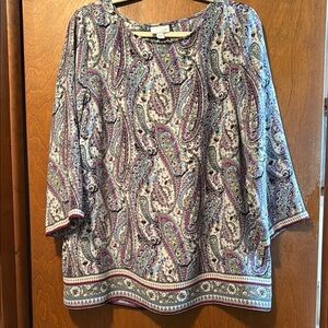 Paisley Print Women's Top J. jill